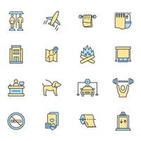 hotel service icons set . hotel service pack symbol vector elements for infographic web