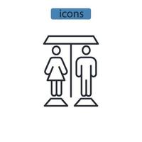 wc iconos símbolo elementos vectoriales para infografía web vector