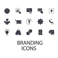Branding icons set . Branding pack symbol vector elements for infographic web