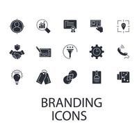 Branding icons set . Branding pack symbol vector elements for infographic web