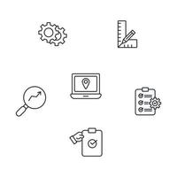 monitoring process icons set .  monitoring process pack symbol vector elements for infographic web