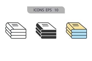 Book icons  symbol vector elements for infographic web