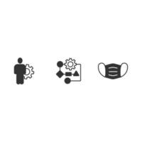 Arbeitsschutzmanagement system icons set .  Arbeitsschutzmanagement system pack symbol vector elements for infographic web