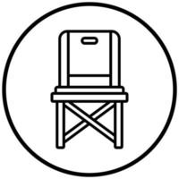Fishing Chair Icon Style vector