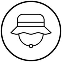 Fishing Hat Icon Style vector