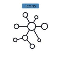 networking icons symbol vector elements for infographic web