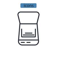 scanner icons symbol vector elements for infographic web