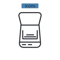 scanner icons symbol vector elements for infographic web