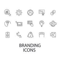 Branding icons set . Branding pack symbol vector elements for infographic web