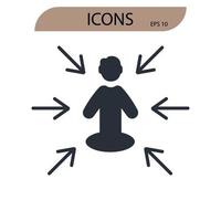 target audience icons symbol vector elements for infographic web