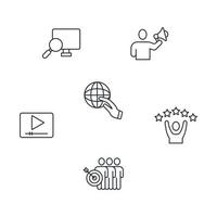 SEM search engine marketing icons set . SEM search engine marketing pack symbol vector elements for infographic web