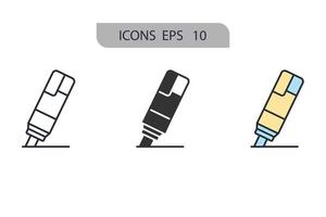 Highlight  icons  symbol vector elements for infographic web