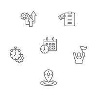 Performance management icons set .  Performance management pack symbol vector elements for infographic web