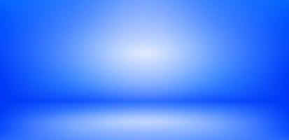 Blue studio background abstract. Gradient with border black vignette. Empty light room. Clean design for displaying product. 3D Vector illustration.