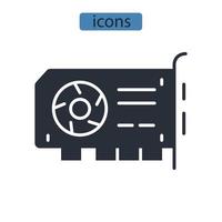 GPU icons symbol vector elements for infographic web