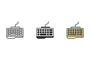 iconos de teclado símbolo elementos vectoriales para web infográfico vector