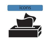 napkins icons symbol vector elements for infographic web