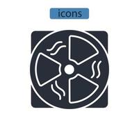 fan heater icons symbol vector elements for infographic web