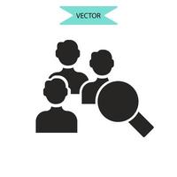 iconos de audiencia símbolo elementos vectoriales para web infográfico vector