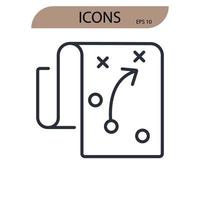 Strategy icons symbol vector elements for infographic web