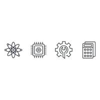 STEM icons set . STEM pack symbol vector elements for infographic web