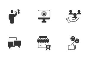 B2C, business to consumer icons set . B2C, business to consumer pack symbol vector elements for infographic web