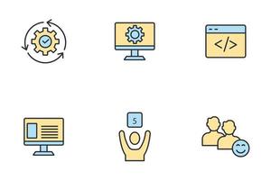 Mobile First Responsive web design icons set . Mobile First Responsive web design pack symbol vector elements for infographic web