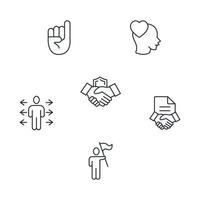 commitment icons set .  commitment pack symbol vector elements for infographic web