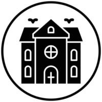 Haunted House Icon Style vector
