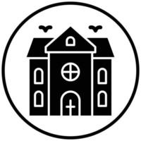 Haunted House Icon Style vector