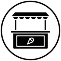 Ice Cream Stall Icon Style vector