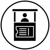 Ticket Counter Icon Style vector