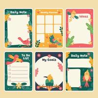 Journal Template Bird Nature vector