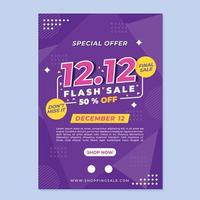 Flash Sale Poster Template vector