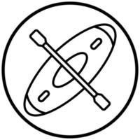 Canoeing Icon Style vector