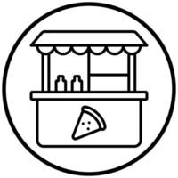 Pizza Stall Icon Style vector