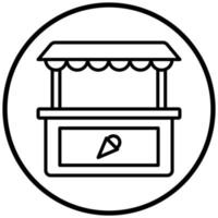 Ice Cream Stall Icon Style vector