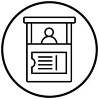 Ticket Counter Icon Style vector