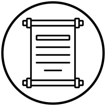 Opened Scroll Icon Style vector