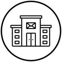 Post Office Building Icon Style vector