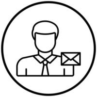 Post Office Clerk Male Icon Style vector