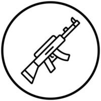 Assault Rifle Icon Style vector