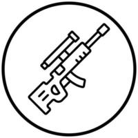 Designated Marksman Rifle Icon Style vector