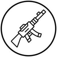 Light Machine Gun Icon Style vector
