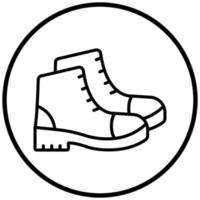 estilo de icono de zapatos vector