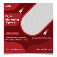 Digital marketing social media corporate web banner design. vector