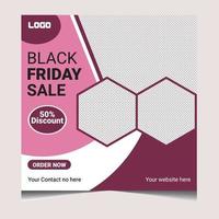 Black friday sale template banner design vector