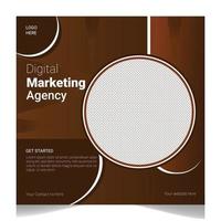 Digital marketing agency social media post template and banner.Print vector