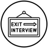 Exit Interview Icon Style vector