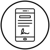 Digital Contract Icon Style vector